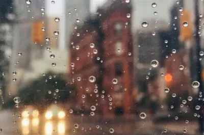 Дождь город - обои на iPhone