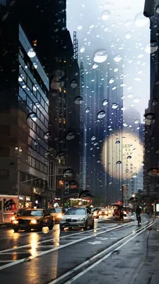 Фото Дождь город - красивые обои