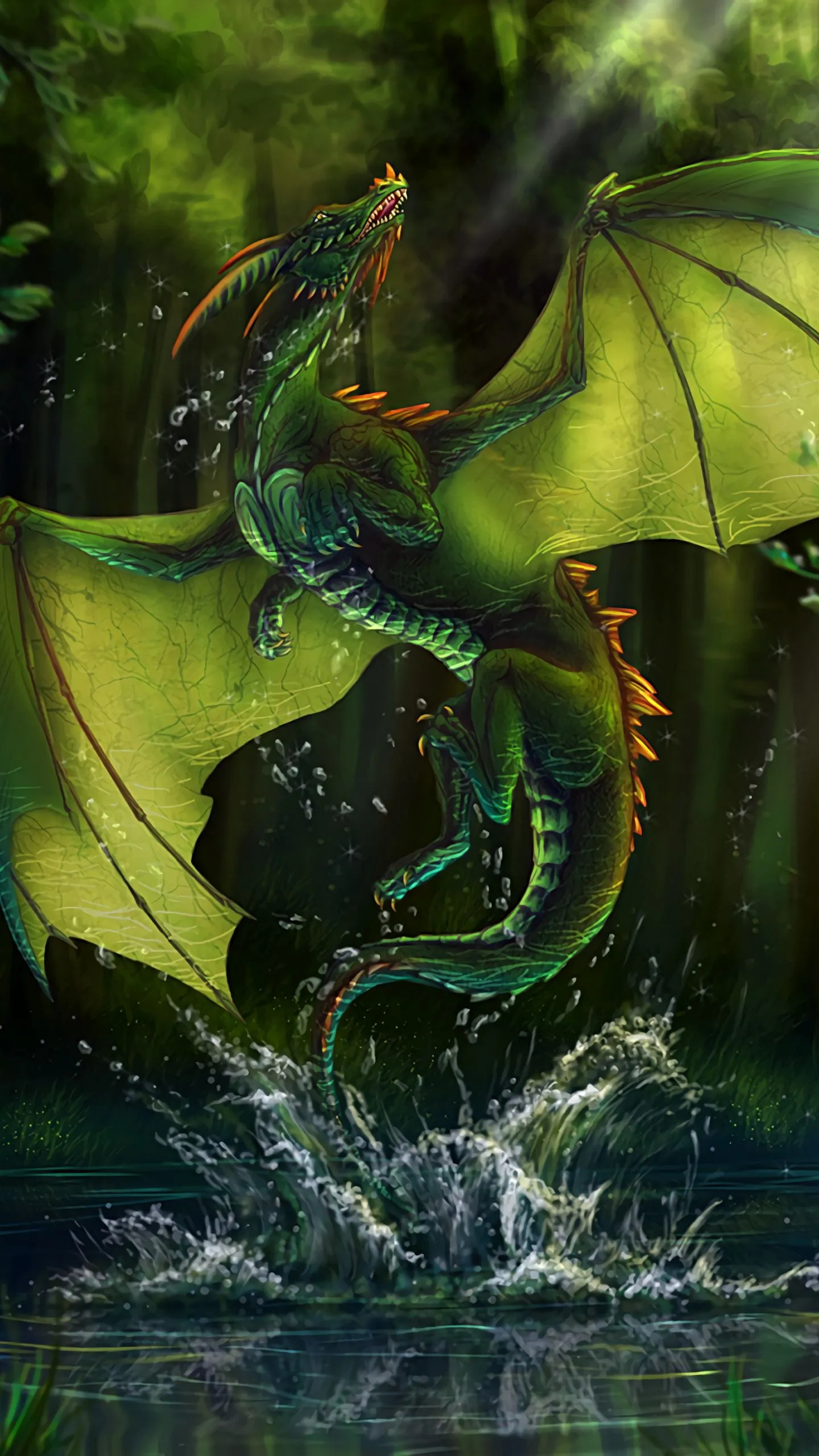 Красивые картинки на телефон дракон. ВЕРМИТОР дракон. Красивый дракон. Зелёный дракон. Сказочный дракон.