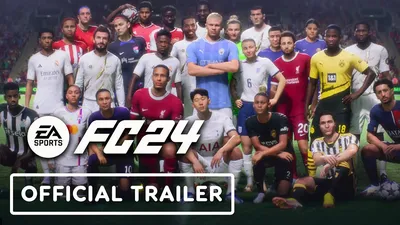 Обои EA Sports FC 24 с элементами экшн