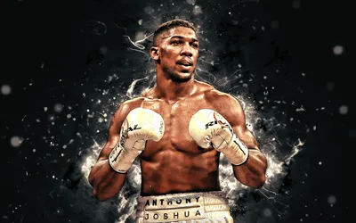 Скачать обои Anthony Joshua, 4k, white neonlights, british boxers, IBF, WBA, WBO, IBO, Anthony Oluwafemi Olaseni Joshua, boxers, Anthony Joshua 4K для монитора с разрешением 3840x2400. Обои высокого качества HD с картинками