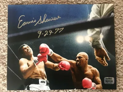 Боксер Эрни Шейверс подписал карточку 8x10 Стоковое Фото Бритвы прошли проверку подлинности | eBay