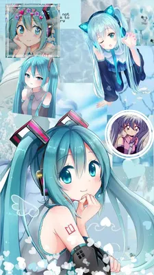 Обои на рабочий стол с фигуркой Hatsune Miku