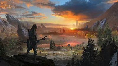 Скачать обои Horizon Zero Dawn в формате jpg для использования на Windows