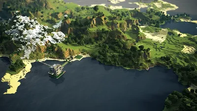 Фото обоев minecraft с впечатляющими природными пейзажами