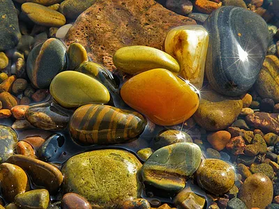 Скачать бесплатно фото Морские камни для iPhone