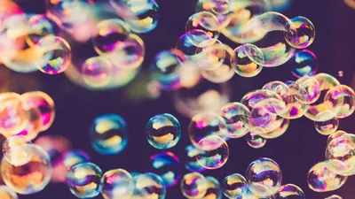 Фон с магическими мыльными пузырями: скачать png обои