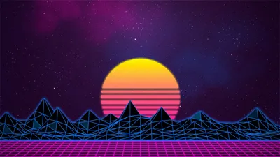 Retro wave: Обои на телефон в стиле ретро в высоком разрешении