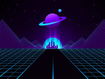 Обои Retro wave на Android: выбирай свой размер