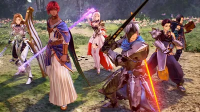 Фон с увлекательными персонажами из Tales of Arise