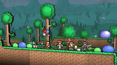 Фоновые изображения из игры Terraria для iPhone и Android