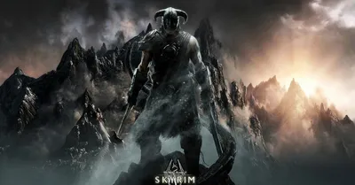 Обои The Elder Scrolls V: Skyrim с изображением основных событий игры