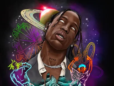 Travis Scott: Фоновые обои для Windows в формате PNG