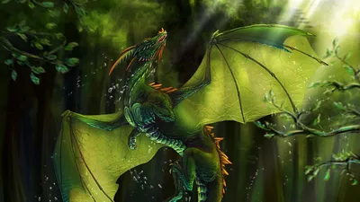 Фото Зеленого дракона: Изысканные обои для Windows в PNG