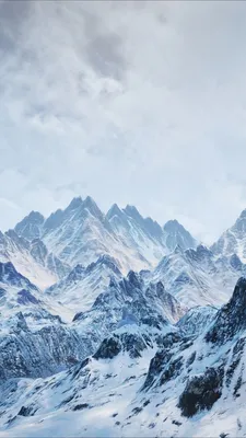 Украсьте свой телефон обоями Зима горы в jpg