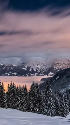 Вдохновляющие фото зимних гор в jpg