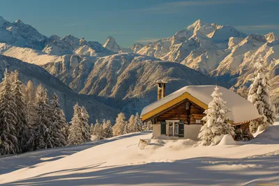 Фото Зима горы для скачивания в webp формате