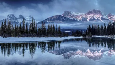 Загрузите бесплатно обои Зима горы для iPhone